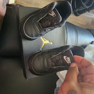 Nike Kids' Black Leather Sneaker - Classic Toddlers' Shoe